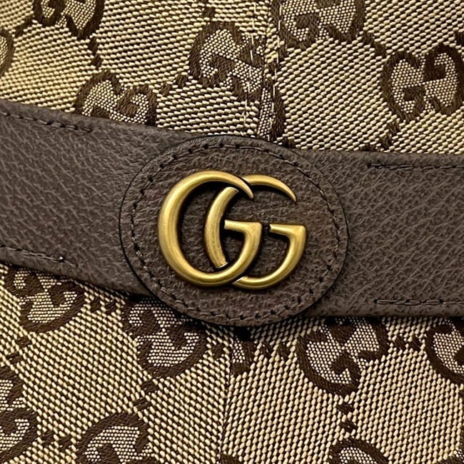 グッチ バケットハット フェドラハット ベージュ ブラウン 茶色 GG