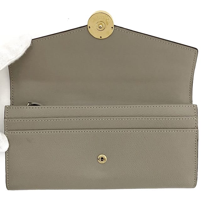 【美品】FENDI ベージュ レザー 名刺入れ ベージュ系 FENDI(フェンディ) カードケース・名刺入れ