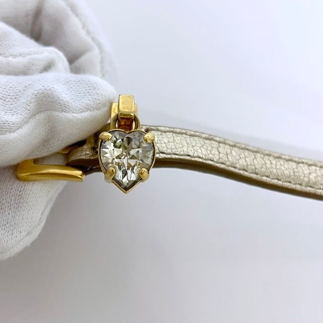 美品✨️ miumiu ビジュー ブレスレット ゴールド ストーン ハート 美品✨️ miumiu ビジュー ブレスレット ゴールド ストーン ハート