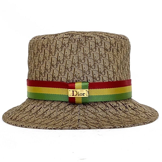 美品　Christian Dior ドット柄 バケットハット　58 美品Christian Dior ドット柄 バケットハット58