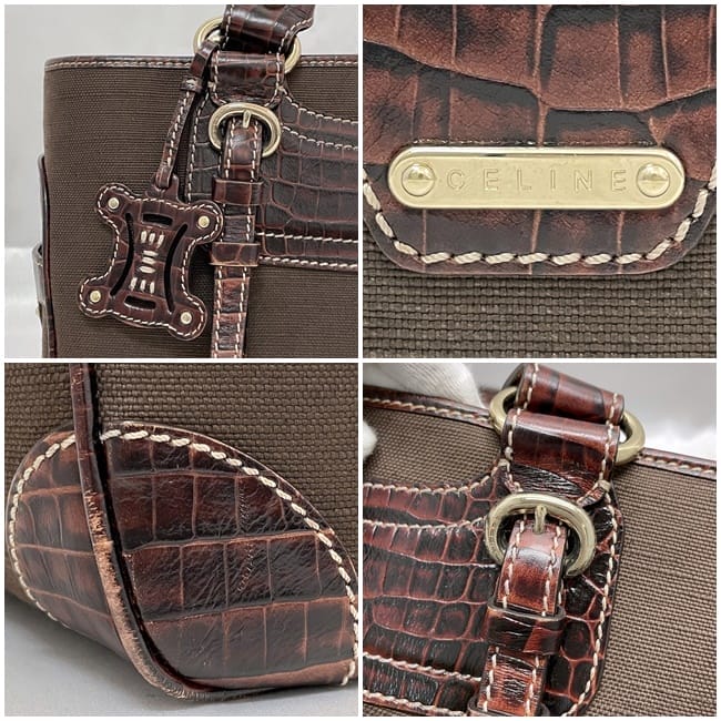 セリーヌ ハンドバッグ ブギーバッグ ec-23439 ブラウン 美品 レザー