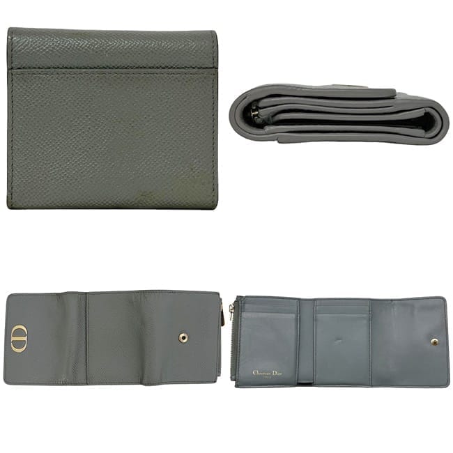 クリスチャン ディオール 三つ折り 財布 ec-24165 グレー 30