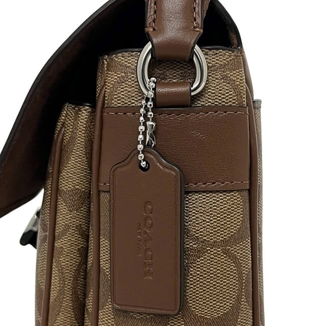 コーチ ショルダーバッグ ブラウン シグネチャー CR131 美品 PVC