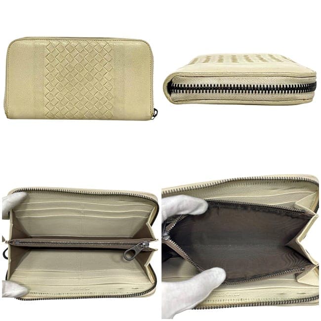 BOTTEGA VENETA★ボッテガ★ナッパレザー＆シルバー925コンビ極美品 BOTTEGA VENETA☆ボッテガ☆ナッパレザー＆シルバー925コンビ極