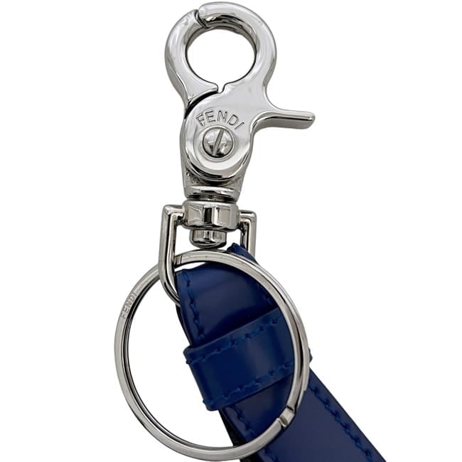 フェンディ キーリング ブルー グレー ブラック シルバー ズッキーノ