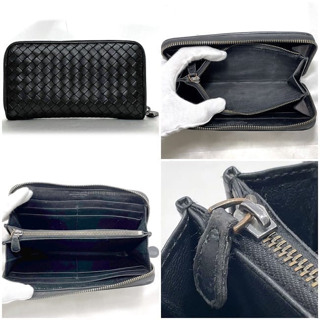 ボッテガヴェネタ ラウンドファスナー 長財布 ec-23396 ブラック