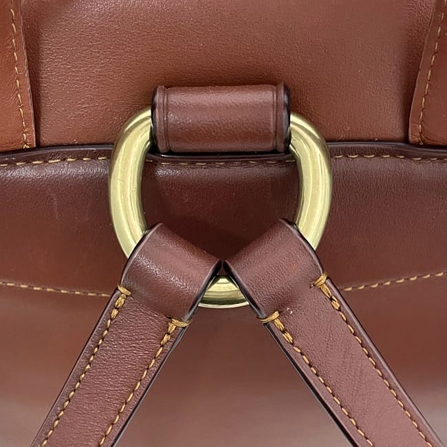 コーチ リュック ec-23485 ベージュ ブラウン シグネチャー 68563 美品