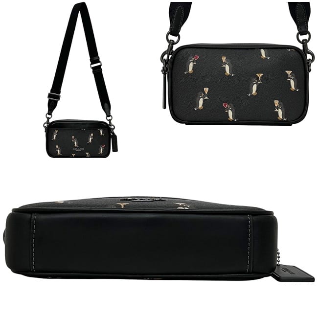 コーチ ショルダーバッグ ブラック CCO65 未使用 美品 PVC レザー S