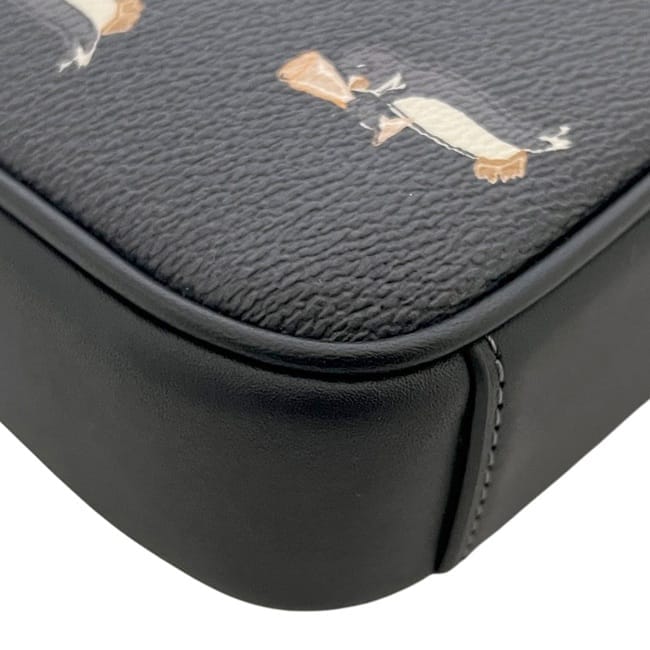 未使用級　コーチ　COACH　ショルダーバッグ　PVC ブラック　9 コーチ ショルダーバッグ ブラック CCO65 未使用 美品 PVC レザー S