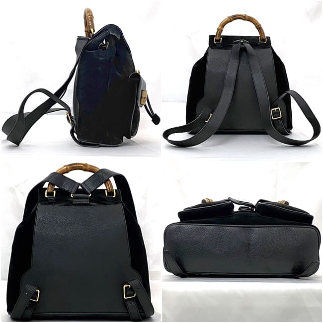 グッチ リュック f-23291 ブラック バンブー 003 2058 0016 美品