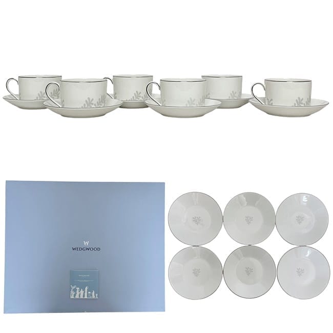 【新品・未使用・未開封】ウェッジウッド カップ&ソーサー　プレート　6セット ウェッジウッド カップ ソーサー プレート 6客セット ec-23965