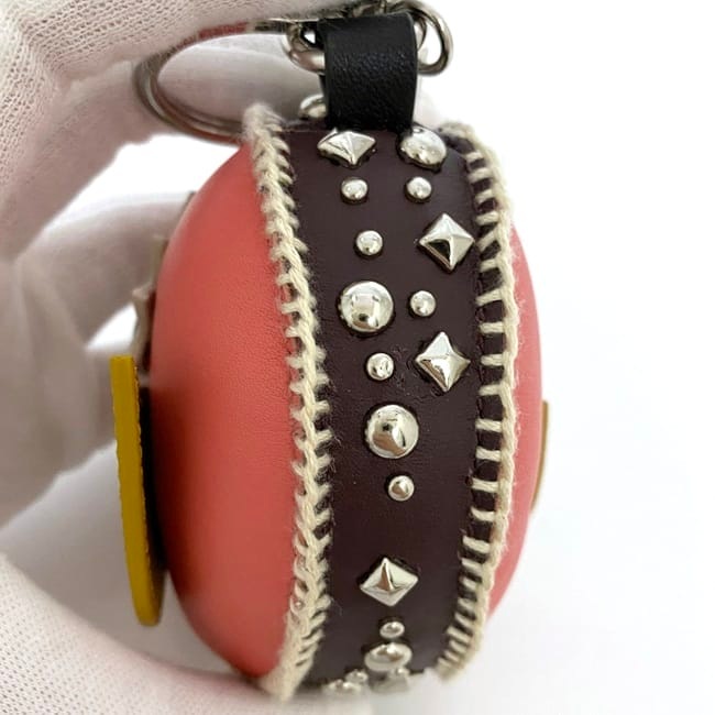 バーバリー バッグチャーム f-22188 ピンク ブラウン ロンドン 美品