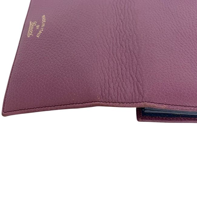 グッチ 二つ折り 長財布 パープル スウィング 354498 財布 レザー 中古