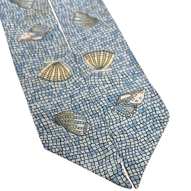 エルメス リボン ツイリー ブルー ライトブルー クリーニング済み