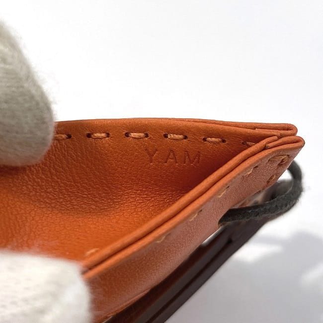 エルメス バッグチャーム サックオランジュ オレンジ ブラウン