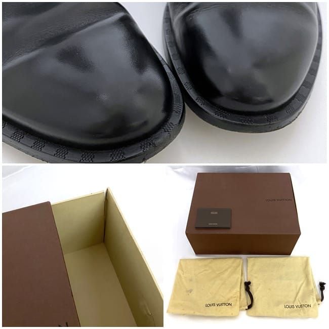 ルイ ヴィトン サイドゴア ブーツ ブラック 美品 メンズ 25.0cm レザー