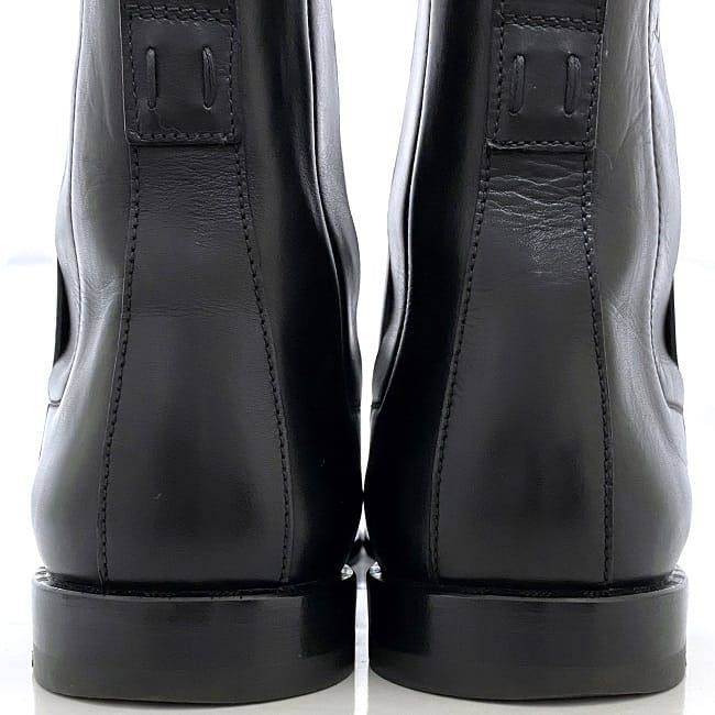 【美品】ルイヴィトン ハイカットブーツ LVロゴ レザー メンズ 黒 6 1/2 ルイ ヴィトン サイドゴア ブーツ ブラック 美品 メンズ 25.0cm レザー