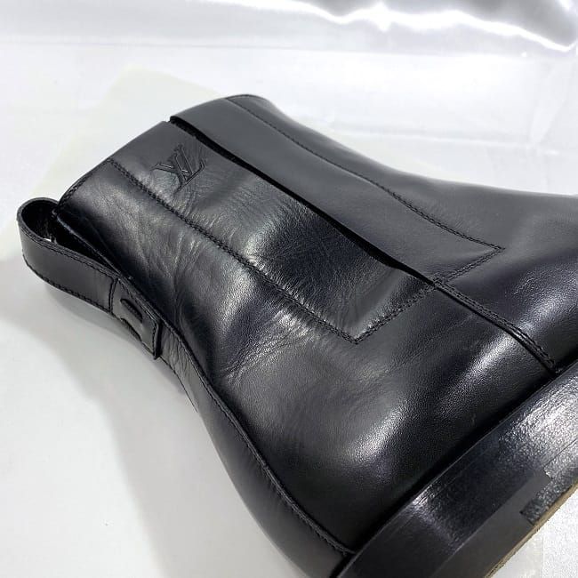 ルイ ヴィトン サイドゴア ブーツ ブラック 美品 メンズ 25.0cm レザー