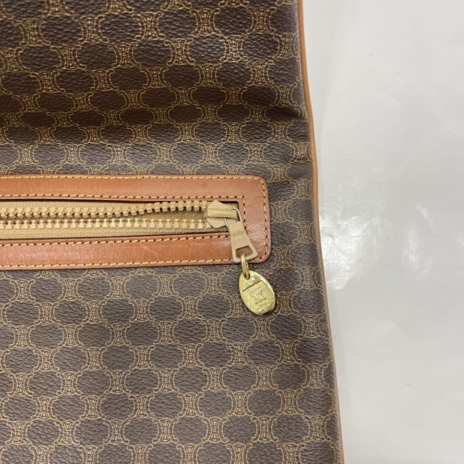 セリーヌ クラッチバッグ ec-22707 ブラウン マカダム 美品 PVC レザー  