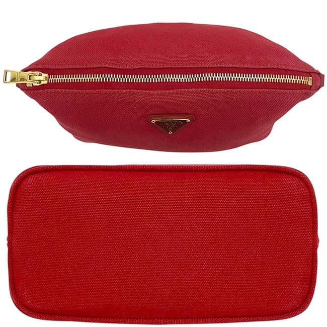 プラダ ポーチ ec-23779 レッド ROSSO カナパ 1N1857 美品