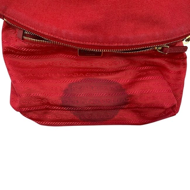プラダ ポーチ ec-23779 レッド ROSSO カナパ 1N1857 美品