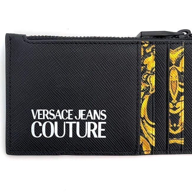 ヴェルサーチ コインケース ec-23104 ブラック イエロー JEANS