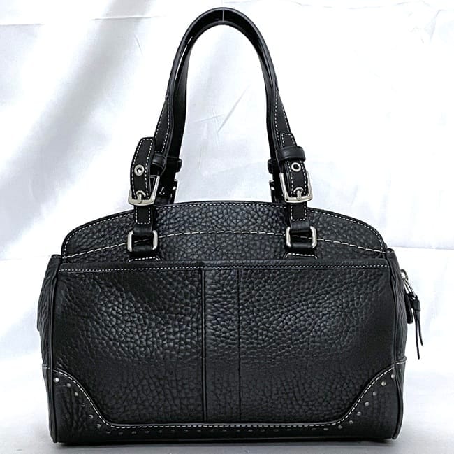 極美品 COACH コーチ ハンドバッグ レザー ブラック タッセル コーチ ハンドバッグ ec-23648 ブラック 5031 美品 レザー 中古