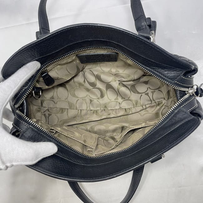 コーチ ハンドバッグ ec-23648 ブラック 5031 美品 レザー 中古