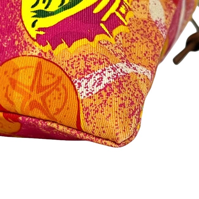 ロエベ 巾着 ポーチ ドローストリング ec-24202 オレンジ ピンク