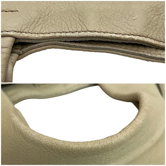 プラダ トートバッグ ベージュ 美品 レザー 中古 146 PRADA 革バッグ