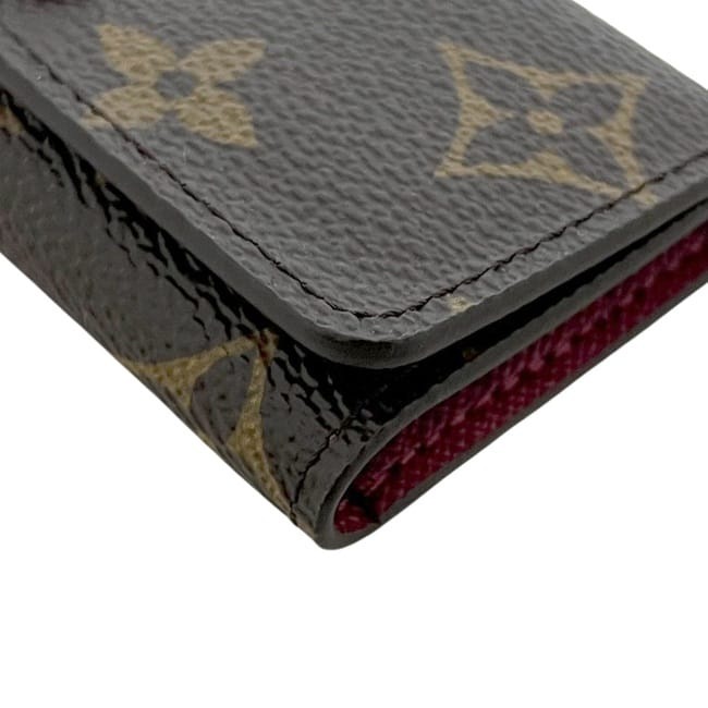 確実正規品！ルイヴィトン4連キーケース！モノグラム ルイ ヴィトン 4連 キーケース ミュルティクレ4 ブラウン ピンク