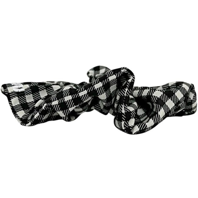 ミュウミュウ シュシュ ブラック チェック柄 5IF024 美品 ナイロン