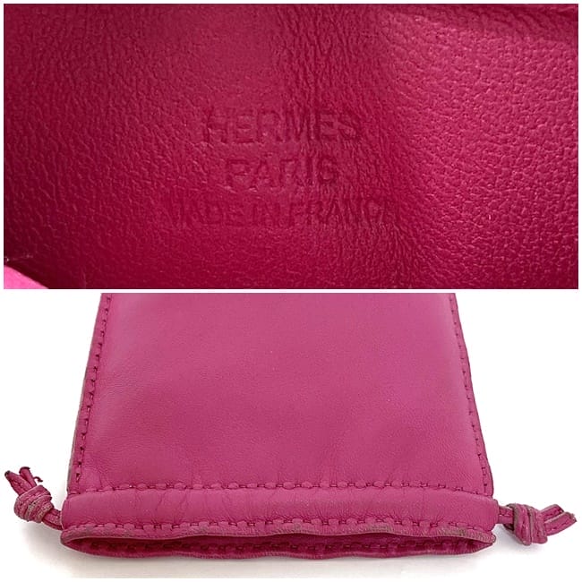 HERMES エルメス　ポシェット ピロー ピンク　ポーチ エルメス ポーチ ポシェットピロー PM ec-22514 ピンク 美品