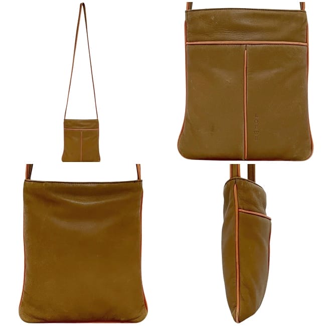 ロエベ ショルダーバッグ ec-23866 ブラウン ポシェット ナッパ