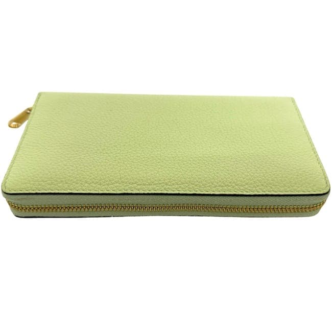 グッチ ラウンドファスナー 長財布 ライトグリーン 658694 美品 財布