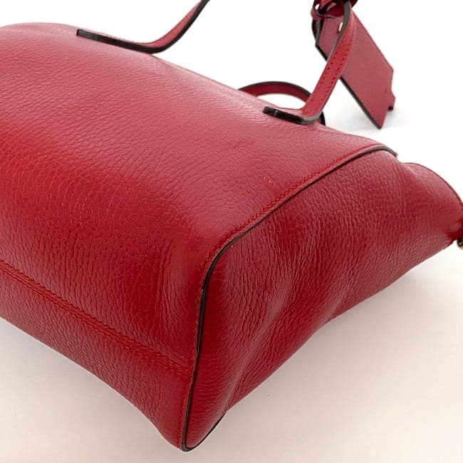 Gucci レザー 2WAYバッグ赤　訳あり グッチ 2way バッグ f-23319 レッド 368827 美品 レザー 中古 498879
