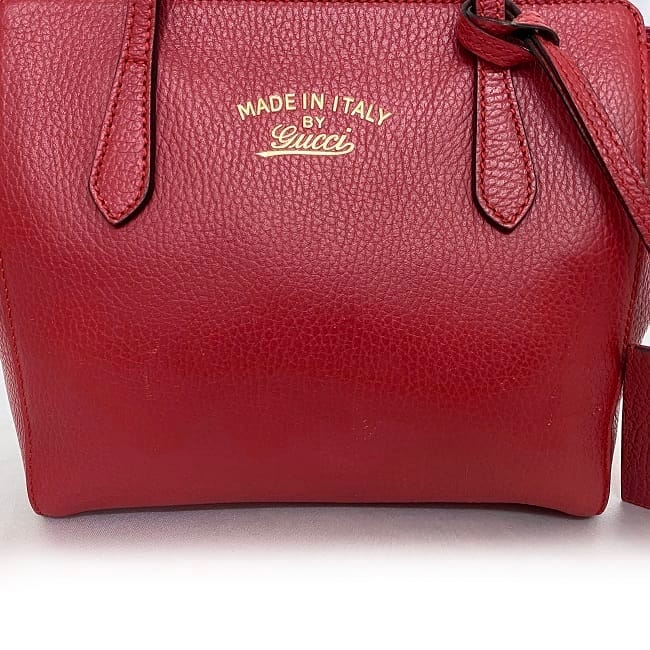 グッチ ２way バッグ f-23319 レッド 368827 美品 レザー 中古 498879 GUCCI ハンドバッグ 赤 トートバッグ ショルダーバッグ クロスボディ シンプル ネームタグ付き レディース 女性 定番 人気 シンプル ロゴ グレインレザー ブランド 本物 鑑定済み グッチ 2way バッグ f-23319 レッド 368827 美品 レザー 中古 498879