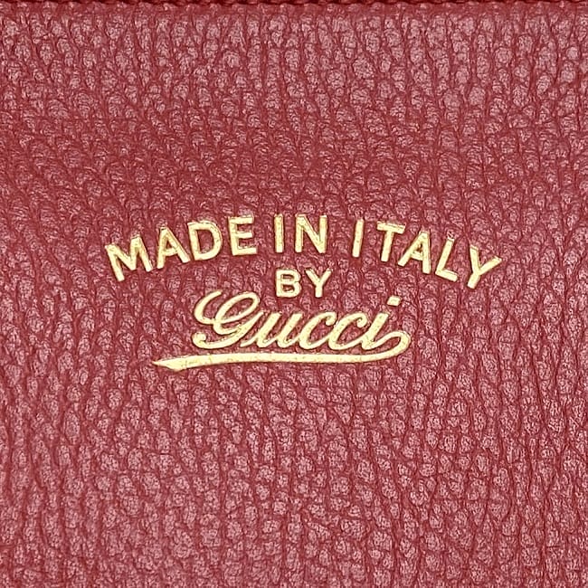 グッチ 2way バッグ f-23319 レッド 368827 美品 レザー 中古 498879