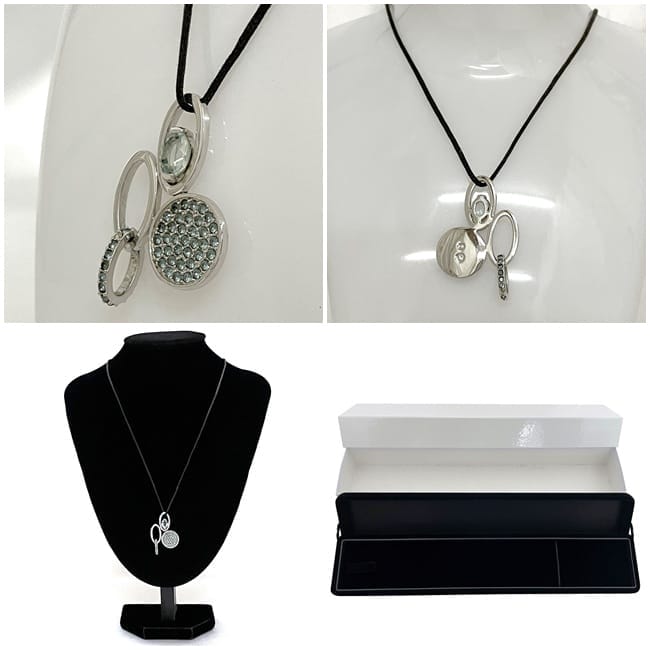 スワロフスキー ネックレス ec-23418 シルバー ブルー ブラック