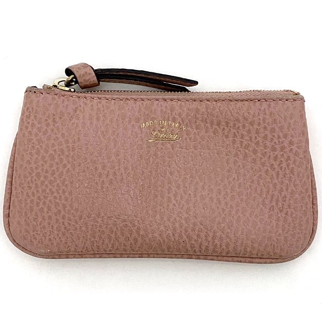 【値下げ】GUCCI グッチ レザー革 コインケース ピンク　キーリング付き 楽天市場】【財布】GUCCI グッチ マイクログッチシマ レザー