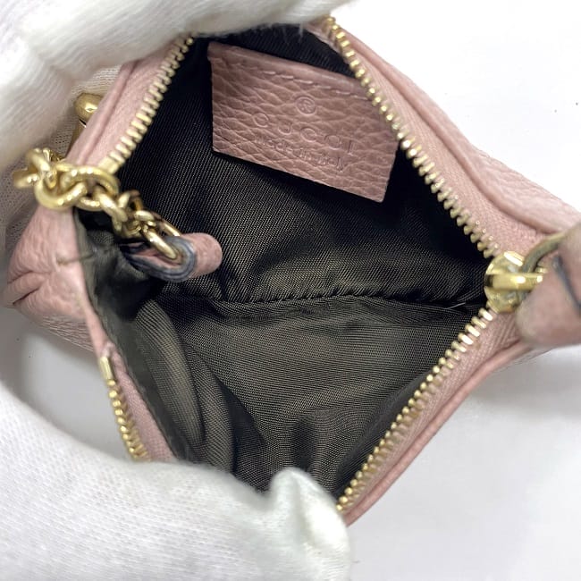 グッチ キーリング付き コインケース ec-23594 ピンク 368879 美品