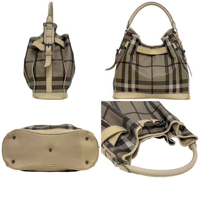LV.チェック柄 ボディバッグ ベージュ・ホワイト バーバリー ワンショルダー バッグ ec-23869 ベージュ グレー