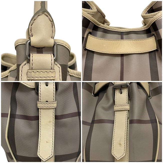 バーバリー ワンショルダー バッグ ec-23869 ベージュ グレー チェック