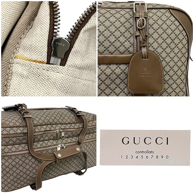 グッチ 2way ボストンバッグ ベージュ ブラウン オフディア 267905 美