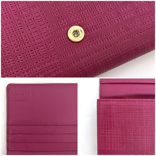 LOEWE ピンク レザー 二つ折り財布 楽天市場】ロエベ トライフォールド 三ツ折ミニ財布 ピンク