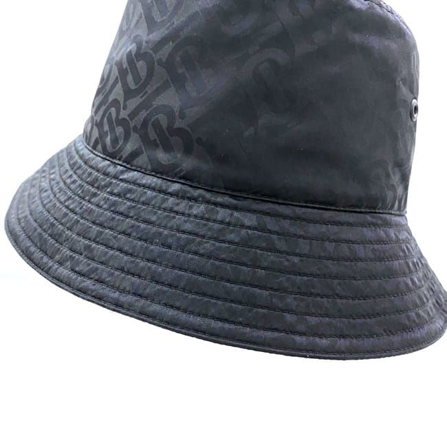 バーバリー バケット ハット ec-21533 ブラック TB モノグラム 8031026