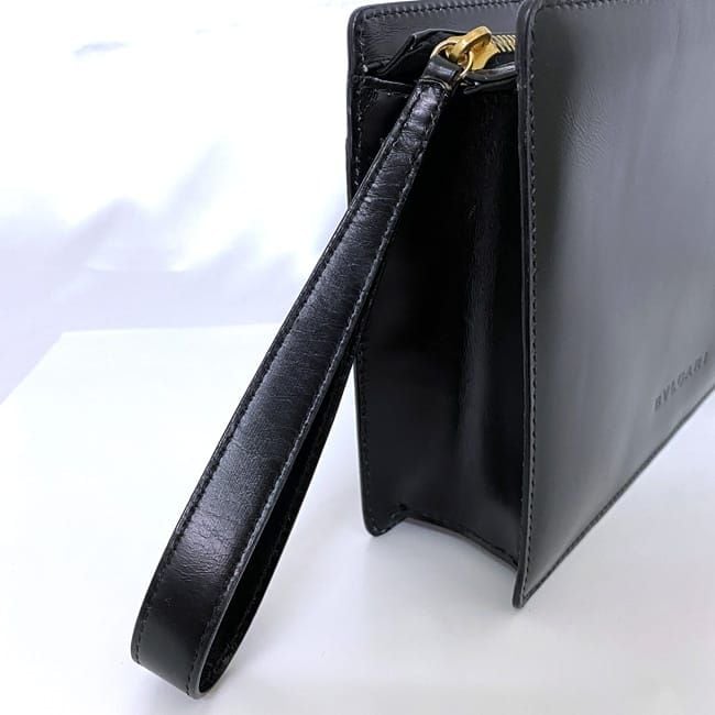 ブルガリ　BVLGARI　セカンドバッグ　クラッチ　サークルロゴ　レザー　黒 imgrc0104900266.jpg