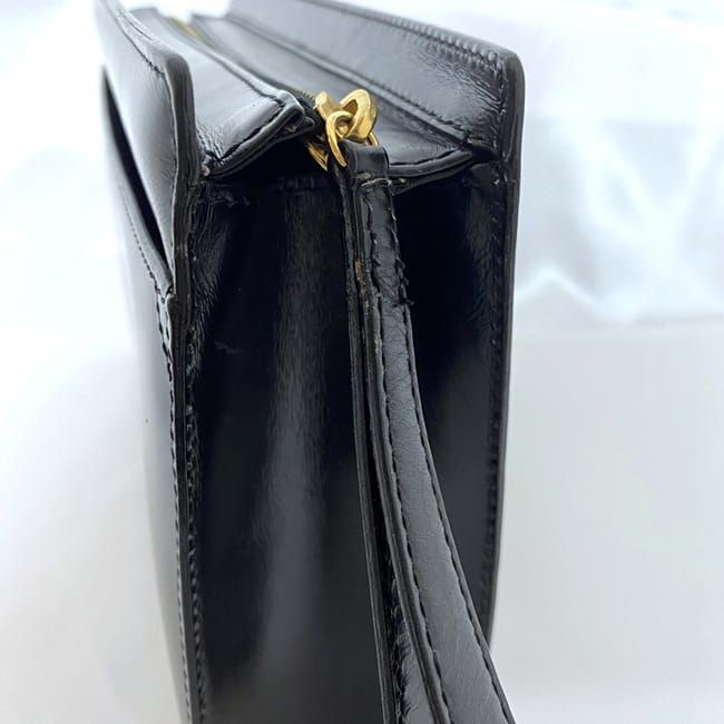 ブルガリ　BVLGARI　セカンドバッグ　クラッチ　サークルロゴ　レザー　黒 alamode888_40800028373