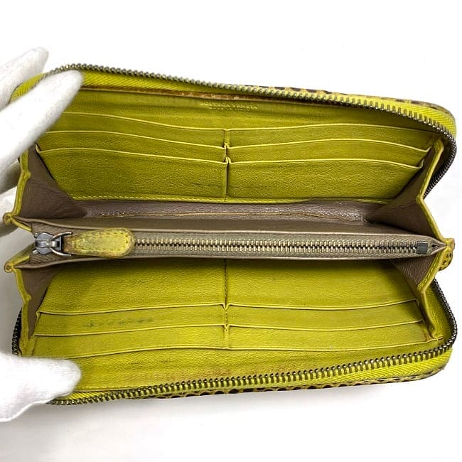 ボッテガヴェネタ ラウンドファスナー 長財布 ec-22558 ライトグリーン