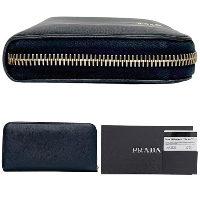 PRADA プラダ　サフィアーノレザー　ラウンドファスナー　長財布　ボルドー PRADA プラダ サフィアーノ レザー ラウンド ファスナー 長財布